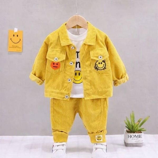 Kids Blue Corduroy Jacket & Pants Set