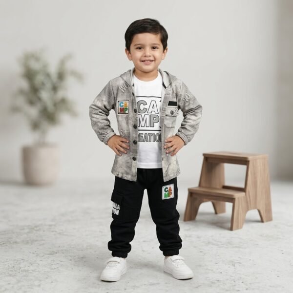 Boys' Printed Hooded Set