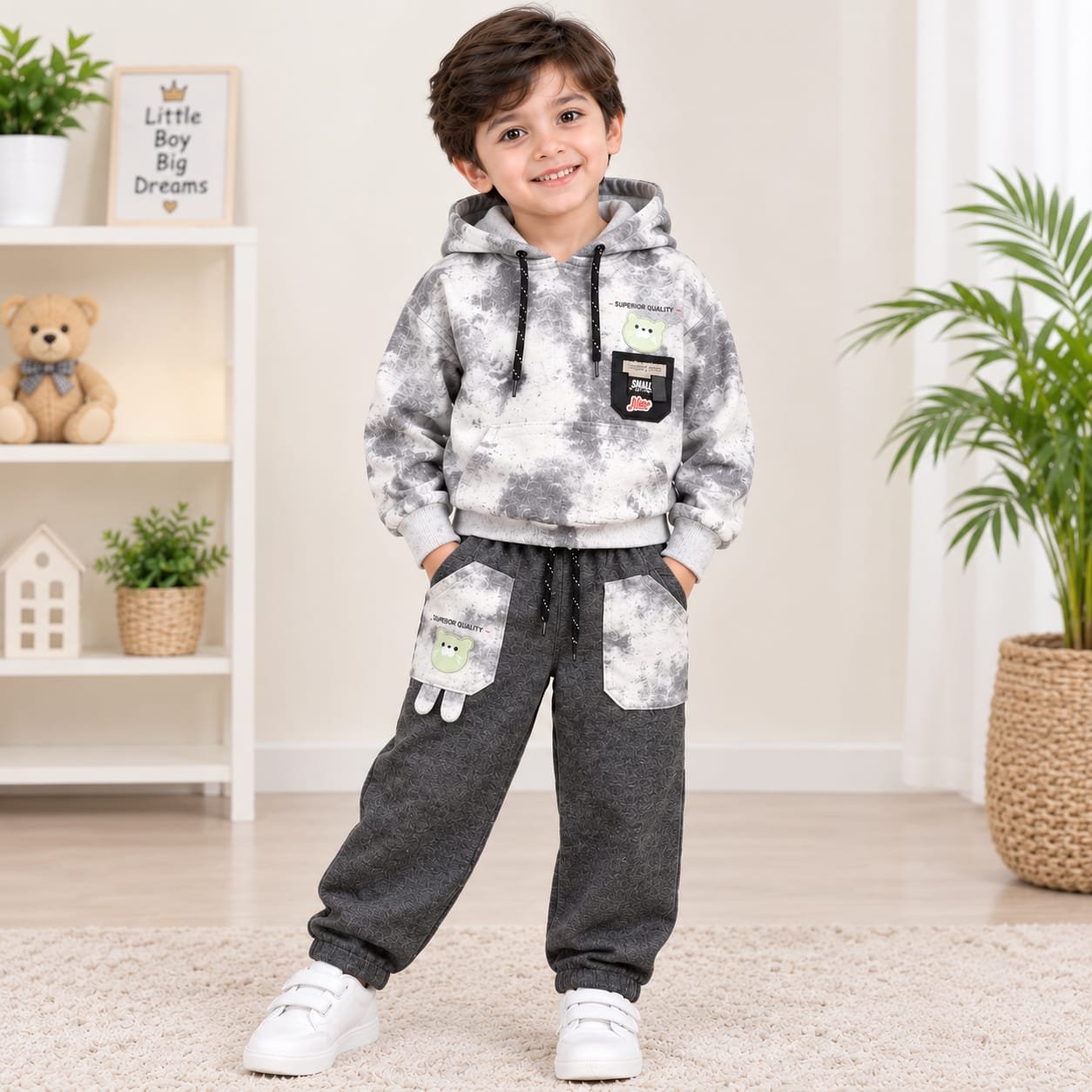 Boys' Tie-Dye Hooded Tracksuit