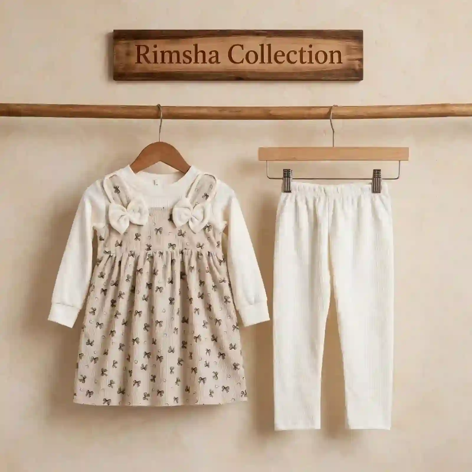 Baby Girls Bow Frock Suit