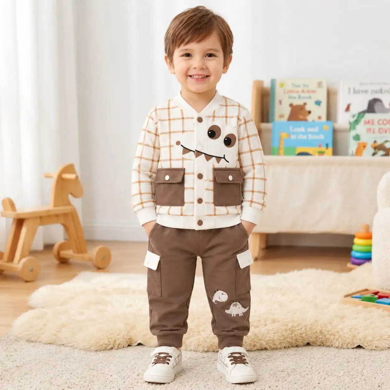 Boys Dinosaur Jacket Suit - Image 2