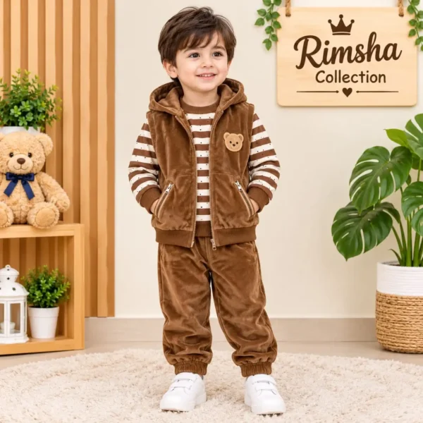 Baby Velvet Vest Suit