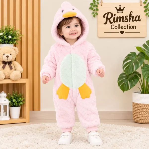 Baby Duck Fleece Romper