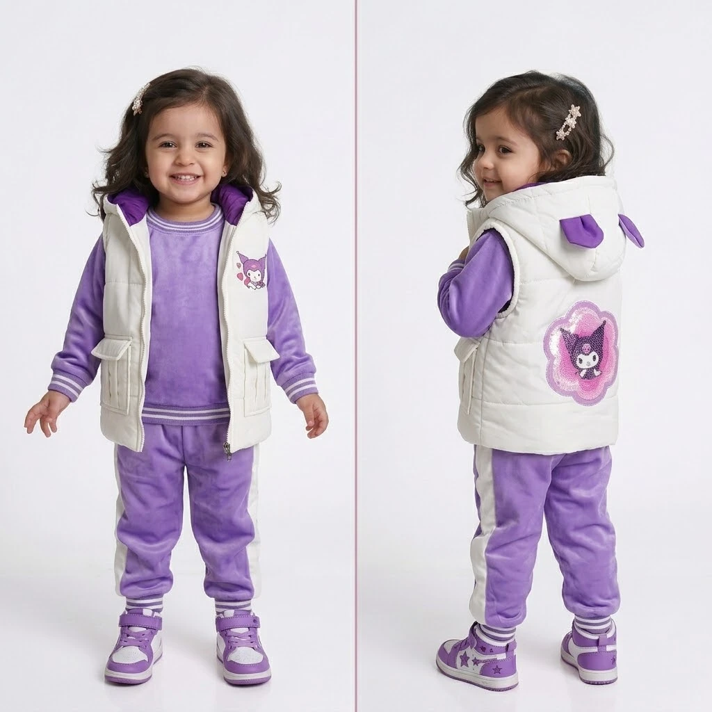 Girls Kuromi Vest Suit - Image 2