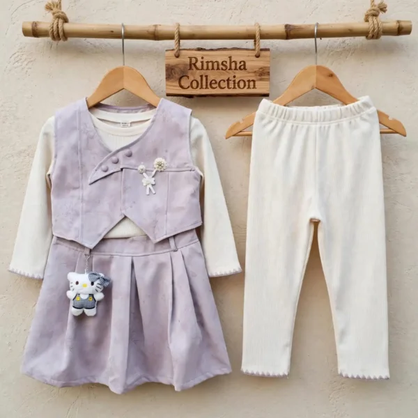 Baby Girl Lavender Skirt Suit Set